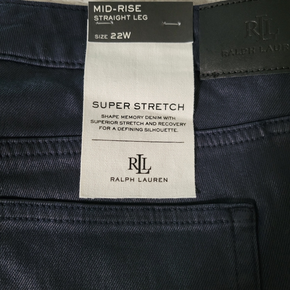 Ralph Lauren Black Label women's Jeans 22W navy NWT - Picture 4 of 13